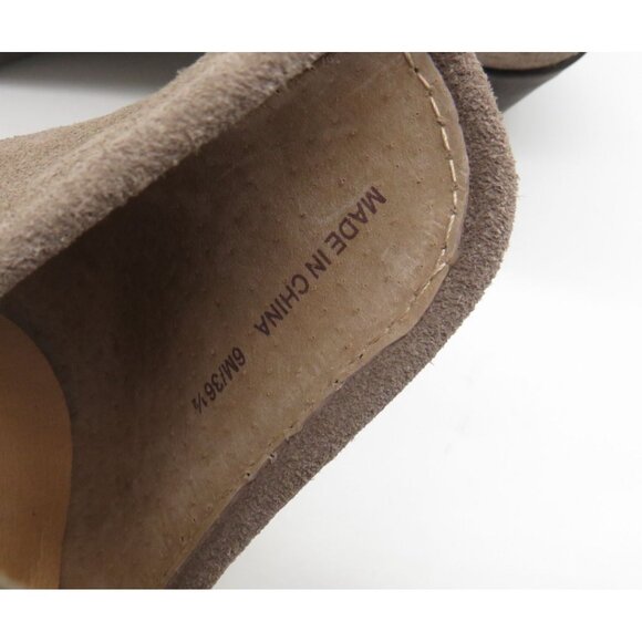 Lucky Brand Taupe Perforated Suede Ankle Booties Womens Shoes Size 6 NEW - Picture 6 of 7